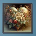 thumbnail image 3 of Pintura de diamante 5D DIY Kit de corazón de taladro redondo completo Decoración del hogar Artesanía, 3 of 9