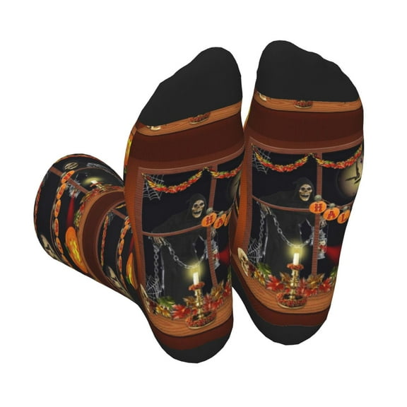 Vsdgher Halloween Decoration Unisex Crew Socks Lightweight Breathable Ventilation Ankle Socks, Mid-calf socks for Daily