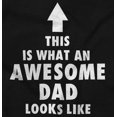 thumbnail image 2 of Cool What an Awesome Dad Looks Like Men's Crewneck Sweatshirt Brisco Brands M, 2 of 6