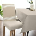 thumbnail image 5 of Chair Cover Khaki Stripes Dining Chair Slipcovers French Stripe Farmhouse Style Stretch Removable Chair Seat Protector Party Decoration, 5 of 6