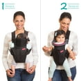 thumbnail image 6 of Infantino Swift Classic Baby Carrier with Pocket and Wonder Cover Bib, 2-Position, Unisex, 8-25 lb, Black, 6 of 12