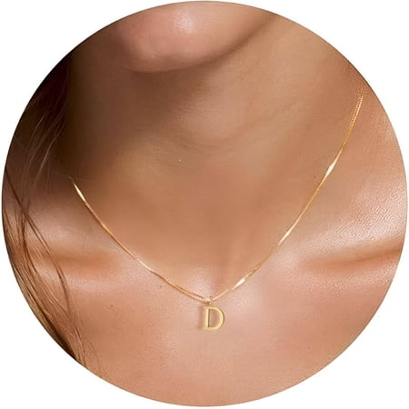 DESIGNICE 2026 New Letter D Necklace for Women,Versatile Style D Initial Necklaces for Women,Suitable for Daily Wear Letter Pendant,Gold,Styled