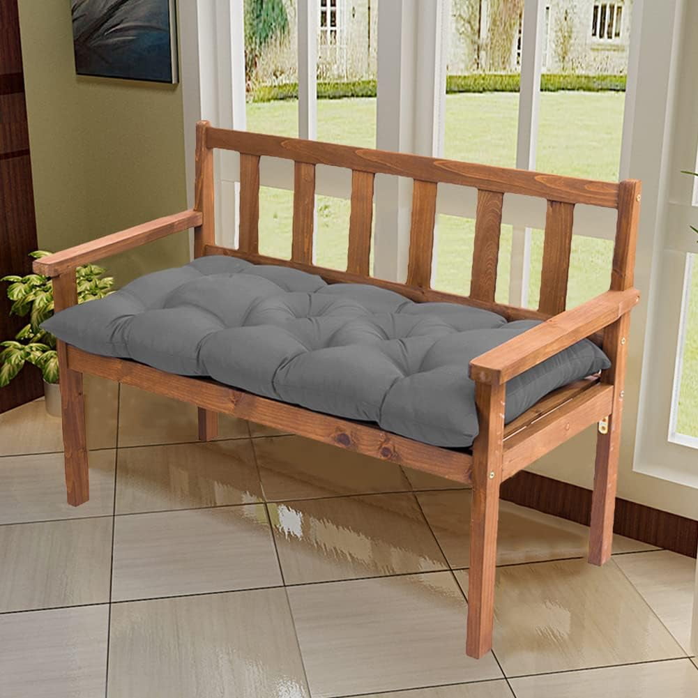 Namzi 1 Pcs Bench Cushion, Outdoor Bench Cushion for Patio & Garden, Heavy Duty Outdoor Furniture Cushion for Porch Seating,59*19.68*3.14inch,Dark Grey