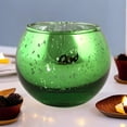 thumbnail image 5 of YIKA 2Pcs Spherical Glass Candlestick Aromatic Candle Cup Holiday Gift Candlelight Dinner Decoration Christmas Decoration Christmas Decoration Green, 5 of 6