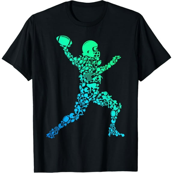 100% pure cotton for both men and womenFootball American Football Boys Kids Men T-Shirt