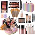 thumbnail image 1 of Set de maquillaje para niñas Kit de maquillaje Rainbow Cajas de belleza con pinceles y cosméticos Organizador de estuche de maquillaje de moda Rosa, 1 of 5