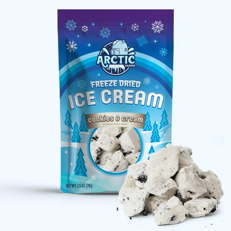 Freeze Dried Ice Cream That Does Not Melt (Bits) (Cookies & Cream) (2.5oz)