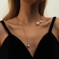 thumbnail image 1 of Collar de cadena de clavícula con colgante de Cruz de diamante Simple de Perla Barroca Vintage para mujer, collares de moda coreana, regalos de joyería, 1 of 4