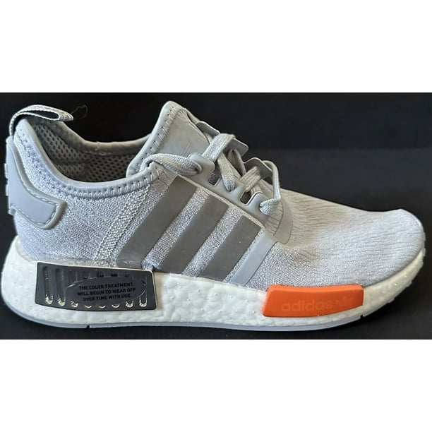 Adi-das Originals NMD R1 Boost White Orange Grey Shoes Men Size 5 New Rare FY5730