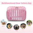 thumbnail image 6 of Unique Bargains Clear Toiletry Bag Transparent Makeup Bag Travel Zipper Cosmetic Organizer for Women 8.07"x2.56" Pink, 6 of 7