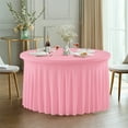 thumbnail image 2 of Spandex Round Table Cloths For 60 Inch Table, Wrinkle Free Stretchy Round Tablecloths, Washable Table Covers For Wedding Birthday Parties Banquet, 2 of 7