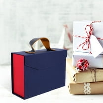 LEORX Blue Packing Box with Handle for Wedding and Festival Storage