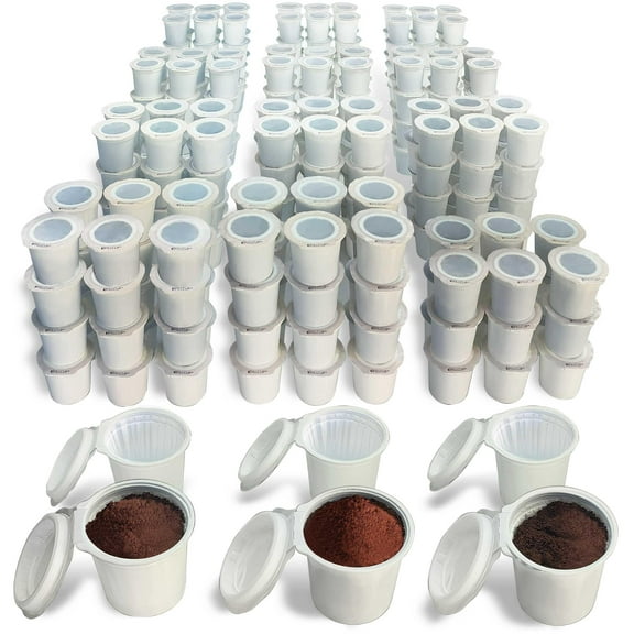 240 iFillCup Fillable K Cups - Ultrafine Filters for Sediment-Free Brewing, Universal K Cup Brewer Compatibility, DeepBrew Filter Holds 50% More Coffee for Stronger and Bigger Brews (White)