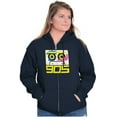 thumbnail image 4 of Retro Nineties Colorful Cassette Tape Zip Up Hoodie Men's Women's Brisco Brands L, 4 of 6