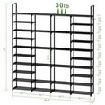 thumbnail image 4 of BGTREND 10-Tier Shoe Rack 4-Row Large Metal Shoe Storage Organizer 65-70 Pairs for Garage Entryway Closet (68 inches, Black), 4 of 7