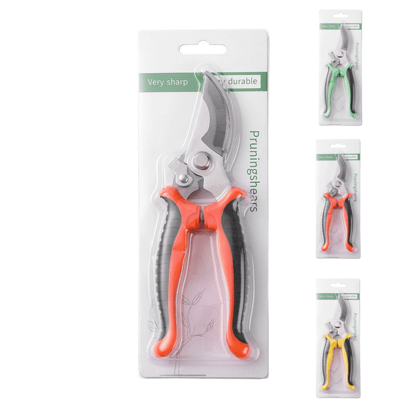 Pruning Shears Garden Shears Professional Stainless Steel Pruning Shears for Gardening, Sharp Handheld Heavy Duty Garden Hedge Clippers/Scissors Pruners Tools Orange