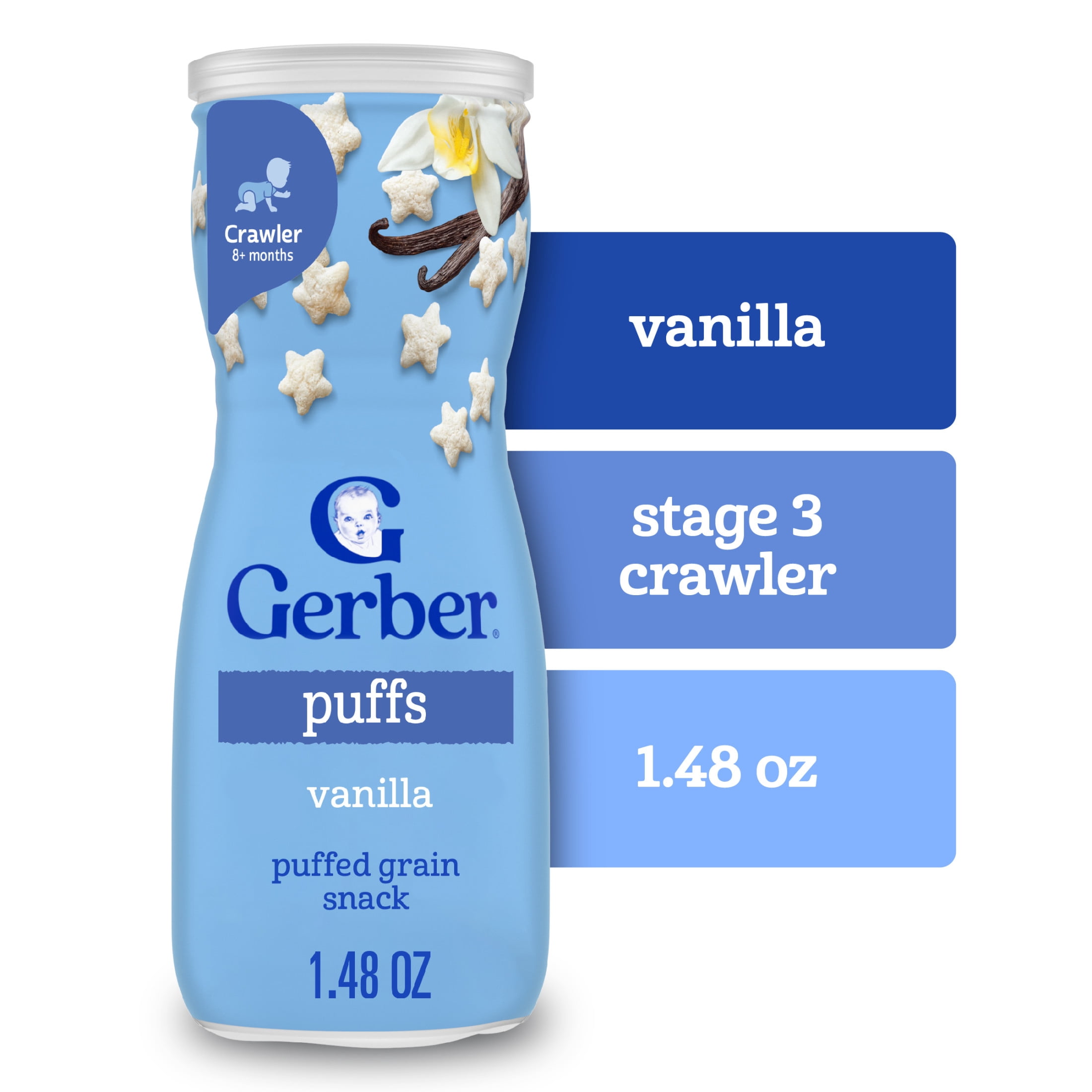 gerber puffs baby snacks months