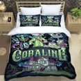 thumbnail image 4 of Juegos de cama con dibujos animados 3D C-Coraline, exquisitos artículos para la cama, juego de edredón, juego de cama de lujo, regalo de cumpleaños, 4 of 8