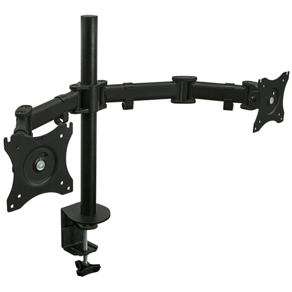Mount-It! Dual Monitor Mount | Fits Two 17"-27" Screens | Double Monitor Desk Stand Arm