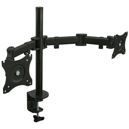 UPC: 0818103020340 | Mount-It! Dual Monitor Mount | Fits Two 17 -27  Screens | Double Monitor Desk Stand Arm