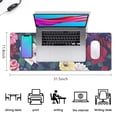thumbnail image 5 of Long Mouse Pads for Desk,Pioneer Flower Floral Print Pattern Desk Mats on Top Of Desks, Desk Mouse Pad Extra Large with 3mm Non-Slip Base and Stitched Edge for Gaming,Office,Work,Home 31.5"x11.8", 5 of 6