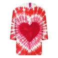 thumbnail image 5 of Fartey Valentine's Day Shirts for Women Trendy Funny Love Heart Graphic T-Shirts Loose Casual 3/4 Sleeve V Neck Tunic Tops Valentine Day Printing Gifts Blouses Pink S-3XL, 5 of 5