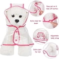 thumbnail image 3 of 2 Pieces Pet Dog Raincoat Raincoat Pet Clothes Plastic Hooded Rain Jacket Puppy Rain Poncho Rainwear for Small Medium Dog (Pink, White, M), 3 of 5