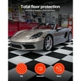 thumbnail image 2 of KFFKFF Garage Floor Tiles Interlocking, 16 Pack 20.2 x 20.2 x 0.2 in Interlocking Modular Garage Flooring Tiles, Diamond Plate Slip-Resistant PVC Mats, Light Gray, 2 of 8