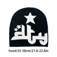 thumbnail image 5 of Yokua Trendy Y2K Star Jacquard Hat Warm Winter Stylish Knit Pullover Cap for Unisex, 5 of 20