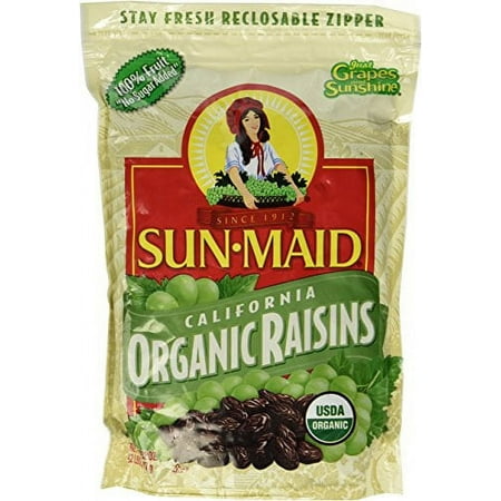 2 LBS Organic Sun Dried California Raisins (1 Resealable Bag) by Sun Maid