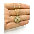thumbnail image 4 of 14K Tri Color Gold Filled Virgen de Guadalupe Necklace Charm Religious Jewelry Unisex 22x14mm, 4 of 5