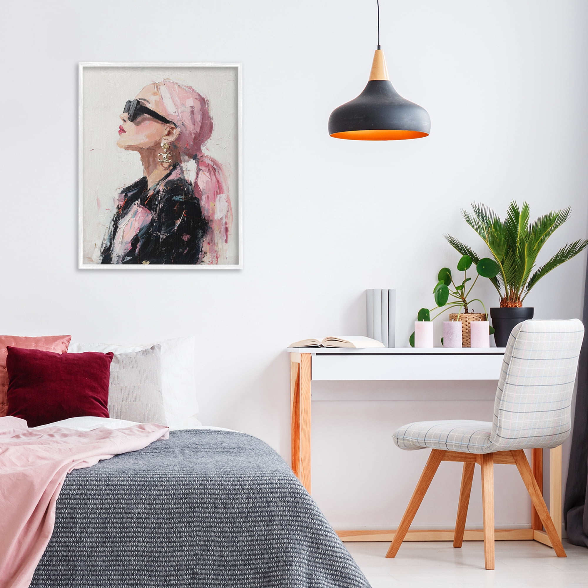 Stupell Industries Pink Daydream Impression White Framed Giclee Art, design by Svetlana Aleynikova