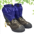 thumbnail image 3 of GOOHOCHY A Pair of Adjustable Outdoor Waterproof Ankle Walking Gaiters Lighweight Nylon Hiking Boot Gaiters (Blue), 3 of 8