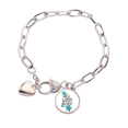 thumbnail image 1 of Pulsera de cadena de corazón Todas las estrellas brillar joyería encanto moda Unbranded 7,5 pulgadas, 1 of 3