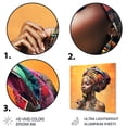 thumbnail image 3 of Designart "Yellow african woman painting beauty II In Orange and Yellow"African Woman Metal Wall Art Orange Modern Living Room Wall Art, 3 of 6