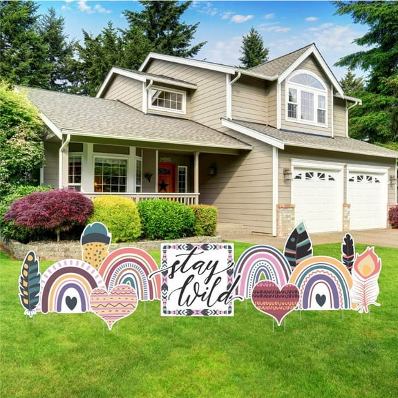 VictoryStore Bohemian Style Birthday Party Supplies Set 20124