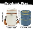 thumbnail image 3 of olkpmnmk 2Pcs Thermos for Hot Food, Portable Round Insulated Lunch Jar with Carry Handle, Wide Mouth 304 Stainless Steel Soup Container Set with Thermal Carry Bag for Work, Classroom, Picnic, 3 of 7