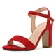 thumbnail image 1 of Sandalia DREAM PAIRS GISELA-1 Tacón Grueso de 9.5 cm en Ante Rojo, 1 of 6