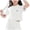 White, variant on Fancifize Girls Casual Sweatsuit Sets Summer Sleevelss Tshirt A-Line Skorts Kids Workout Dry Fit Outfits