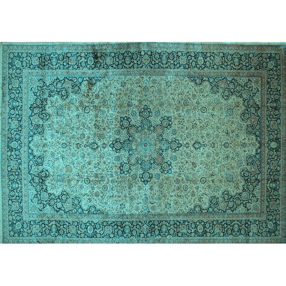 Ahgly Company Indoor Rectangle Persian Light Blue Traditional Area Rugs, 6' x 9'