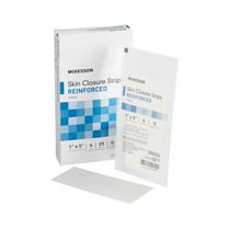 McKesson Skin Closure Strips - Sterile, Reinforced Wound Bandage, 1 in x 5 in, 25 Ct