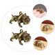 thumbnail image 5 of Llavero con colgante de modelado de perro, decoración de llavero Vintage, artesanía de latón elegante, 2 uds., 5 of 6
