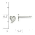 thumbnail image 2 of 925 Sterling Silver Heart Earrings; for Adults and Teens; for Women and Men, 2 of 2