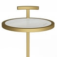 thumbnail image 3 of Brook  Contemporary 10 inch Wide Metal C Side Table in White/Gold, 3 of 9