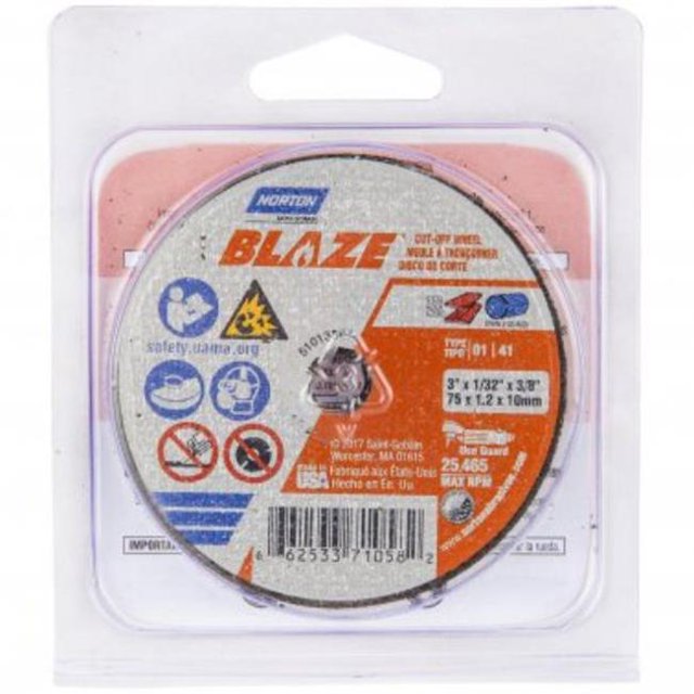 Norton NR71058 3 x 0,031 in. Roue de Coupure&44; Pack de 5
