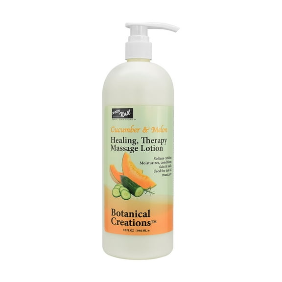 PRONAIL - Healing Therapy Massage Lotion, Cucumber Melon, 32 Oz - Professional Pedicure, Body and Hot Oil Manicure, Infused with Natural Oils, Vitamins, Panthenol and Amino Acids