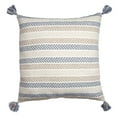 thumbnail image 1 of LR Home Blue Altair Oceanside Chevron 2'-6" X 2'-6" Indoor Square Hand - Crafted Decorative Floor Pillow, 1 of 5
