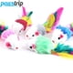 thumbnail image 2 of pawstrip Soft Fleece False Mouse Cat Toys Colorful Feather Funny Playing Toys For Cats Kitten Interactive Ball Cat Toy Catnip ShopWise Round, 2 of 13