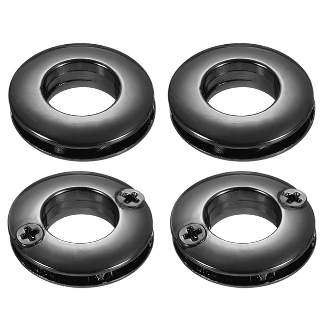 Ojales de tornillo de aleación de zinc Uxcell, anillos metálicos de 3/8" para cortinas, accesorios de conector de asa de bolsa (Negro)