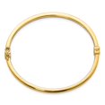 thumbnail image 2 of Finest Gold Leslies 14K Yellow Gold Polished Diamond-Cut Hinged Bangle Bracelet, 2 of 2